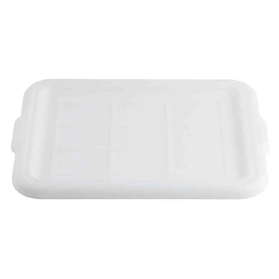 TableCraft Products 1531N 21 1/2" W x 15 3/4" D x 1" H Polypropylene White Food Storage Cover - 12/Case