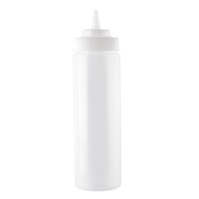 TableCraft Products 12463C 24 oz Clear Standard Cone Squeeze Bottle