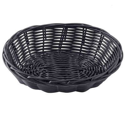TableCraft Products 2471 7" W x 5" D x 2" H Oval Black Basket