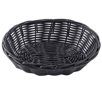 TableCraft Products 2471 7" W x 5" D x 2" H Oval Black Basket
