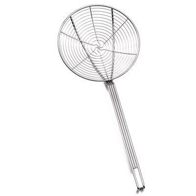 TableCraft Products 2409 9&quot; Dia. Bowl x 21 1/2&quot; L Round Nickel Plated Skimmer