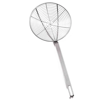 TableCraft Products 2409 9" Dia. Bowl x 21 1/2" L Round Nickel Plated Skimmer