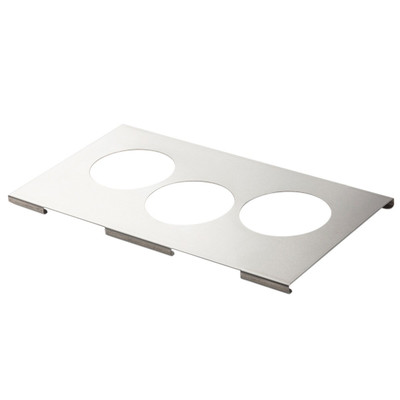 TableCraft Products 10817 3 85mm Holes Stainless Steel Template