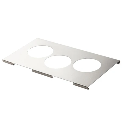 TableCraft Products 10817 3 85mm Holes Stainless Steel Template