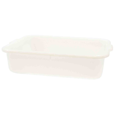 TableCraft Products 1529N 21 1/2&quot; W x 15 3/4&quot; D x 5&quot; H Polyethylene White Food Storage Box