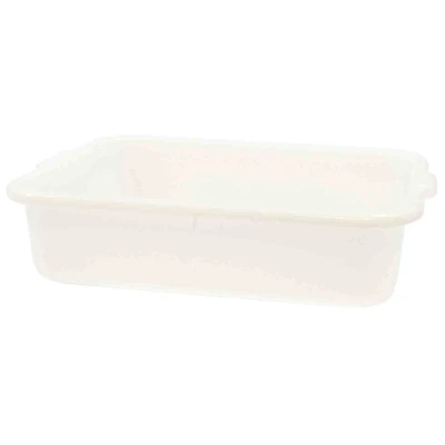 TableCraft Products 1529N 21 1/2" W x 15 3/4" D x 5" H Polyethylene White Food Storage Box