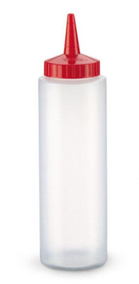 Vollrath 2808J-13 8 Oz. Clear Standard Traex Color-Mate Squeeze Bottle Only