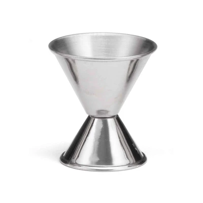 TableCraft Products 1204 0.75 Oz. &amp; 1.5 Oz. Rolled Edge Stainless Steel Combo Jigger With Capacity Stamping