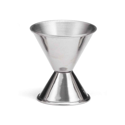 TableCraft Products 1204 0.75 Oz. &amp; 1.5 Oz. Rolled Edge Stainless Steel Combo Jigger With Capacity Stamping