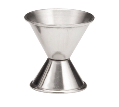 TableCraft Products 1203 0.75 Oz. & 1.25 Oz. Rolled Edge Stainless Steel Combo Jigger With Capacity Stamping