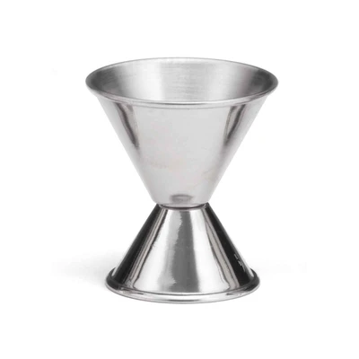 TableCraft Products 1203 0.75 Oz. &amp; 1.25 Oz. Rolled Edge Stainless Steel Combo Jigger With Capacity Stamping