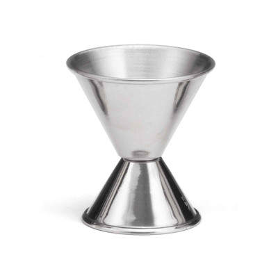 TableCraft Products 1203 0.75 Oz. & 1.25 Oz. Rolled Edge Stainless Steel Combo Jigger With Capacity Stamping