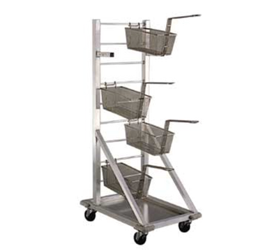 New Age 1210 18" W x 27" L x 52.5" H All-Welded Aluminum Fry (18) Basket Rack
