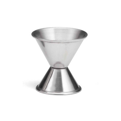TableCraft Products 1202 0.5 Oz. &amp; 1 Oz Rolled Edge Stainless Steel Combo Jigger With Capacity Stamping
