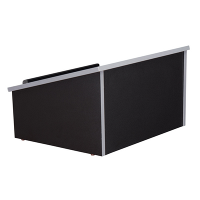 National Public Seating 22-BK 22 and 112 Series 23.75" W x 20" D x 13.75" H Black Tabletop Lectern with Oklahoma Sound