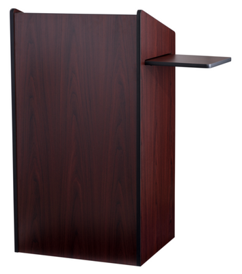 National Public Seating 600-MY Aristocrat Series 25" W x 20" D x 46" H Mahogany Floor Lectern