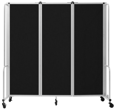 National Public Seating RDG6-3 ROBO Series 3 Sections Gray Frame Polyethylene Terephthalate Portable Room Divider