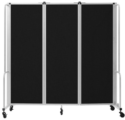 National Public Seating RDG6-3 ROBO Series 3 Sections Gray Frame Polyethylene Terephthalate Portable Room Divider
