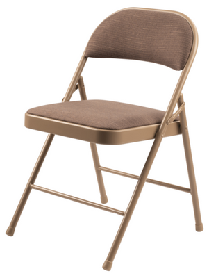 National Public Seating 973 900 Series 18.5&quot; W Brown Fabric Padded Folding Chair
