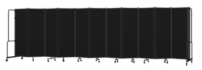 National Public Seating RDB6-11 ROBO Series 11 Sections Black Frame Polyethylene Terephthalate Portable Room Divider