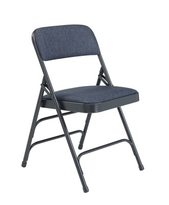 National Public Seating 2304 2300 Series 18.75" W Blue Deluxe Fabric Upholstered Premium Folding Chair