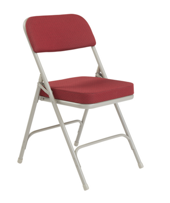 National Public Seating 3218 3200 Series 18.75&quot; W Burgundy Premium Upholstered Folding Chair