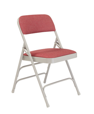 National Public Seating 2308 2300 Series 18.75" W Cabernet Deluxe Fabric Upholstered Premium Folding Chair