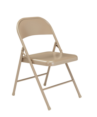 National Public Seating 901 900 Series 18.5&quot; W Beige All-Steel Folding Chair
