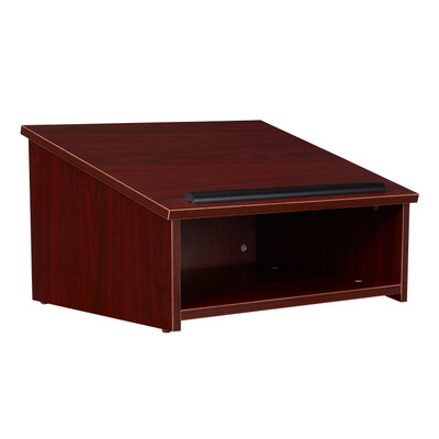 National Public Seating 22-MY 22 and 112 Series 23.75" W x 20" D x 13.75" H Mahogany Tabletop Lectern with Oklahoma Sound