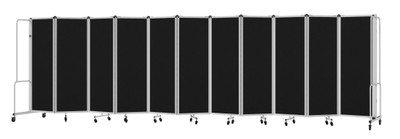National Public Seating RDG6-11 ROBO Series 11 Sections Gray Frame Polyethylene Terephthalate Portable Room Divider
