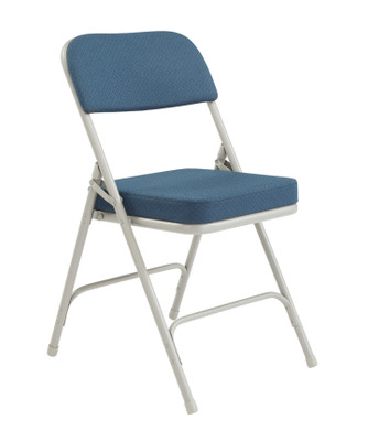 National Public Seating 3215 3200 Series 18.75" W Blue Premium Upholstered Folding Chair