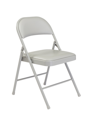 National Public Seating 952 900 Series 18.5&quot; W Gray Vinyl Padded Folding Chair