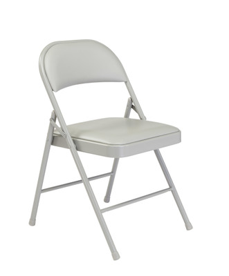 National Public Seating 952 900 Series 18.5" W Gray Vinyl Padded Folding Chair