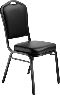 National Public Seating 9310-BT 9300 Series 17.75" W Panther Black Seat and Black Sandtex Frame Delux Stack Chair