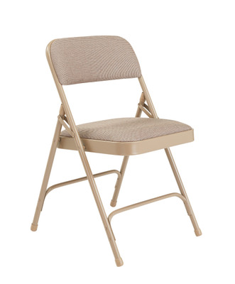 National Public Seating 2201 2200 Series 18.75" W Beige Deluxe Fabric Upholstered Folding Chair