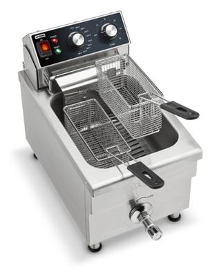 Waring WDF1300 10 Lbs. Stainless Steel Electric Countertop Commercial Deep Fryer - 120 Volts