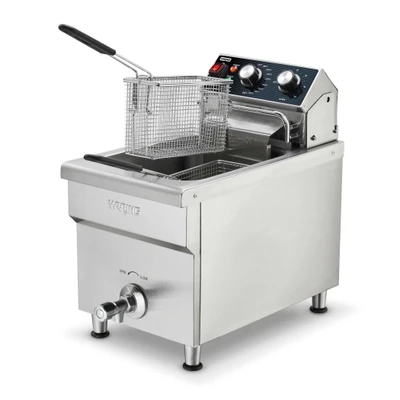Waring WDF1700 15 Lbs. Stainless Steel Electric Countertop Commercial Deep Fryer - 120 Volts