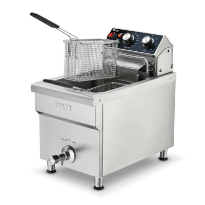 Waring WDF1700 15 Lbs. Stainless Steel Electric Countertop Commercial Deep Fryer - 120 Volts