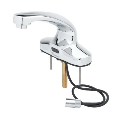 T&S Brass EC-3103-VF5-LMV 4" Deck Mount Electronic Sensor with Integral Spout 0.5 GPM ChekPoint Electronic Faucet