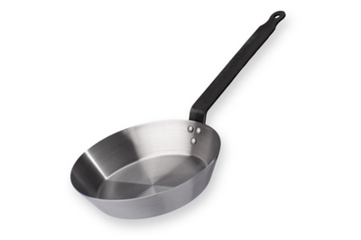 Crestware CSFRY08 8" W x 17" D x 5" H Carbon Steel Fry Pan