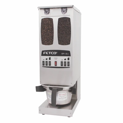 Fetco GRS-1202 GR Series 5 Lbs. 2-Hopper Portion Controlled Automatic Coffee Grinder - 120 Volts
