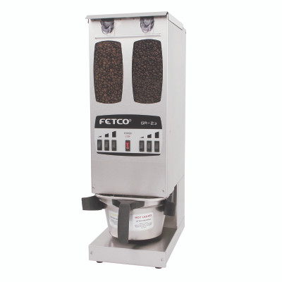 Fetco GRS-1202 GR Series 5 Lbs. 2-Hopper Portion Controlled Automatic Coffee Grinder - 120 Volts