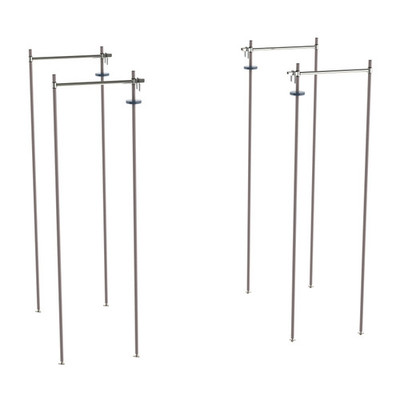 Metro TTE24K4 Super Erecta 24" W Gray Epoxy-Coated Super Adjustable Top-Track Stationary End Unit Kit