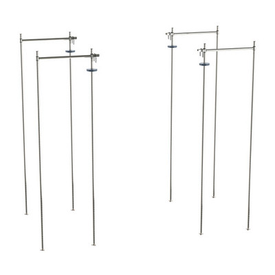 Metro TTE24S Super Erecta 24" W Stainless Steel Super Adjustable Top-Track Stationary End Unit Kit