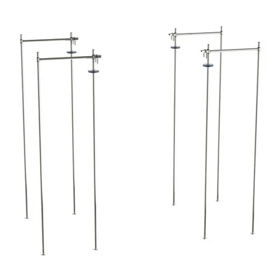 Metro TTE24S Super Erecta 24" W Stainless Steel Super Adjustable Top-Track Stationary End Unit Kit