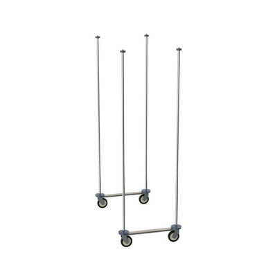Metro TTM24C Super Erecta 24" W Chrome Top-Track Mobile Unit Kit with Casters