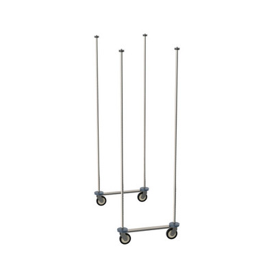 Metro TTM24S Super Erecta 24" W Stainless Steel Top-Track Mobile Unit Kit with Casters