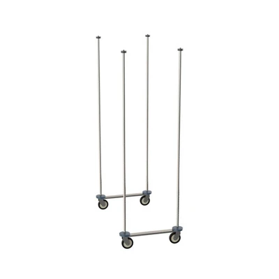 Metro TTM24S Super Erecta 24" W Stainless Steel Top-Track Mobile Unit Kit with Casters