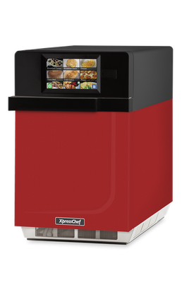 Amana MRX2RE XpressChef 3i 0.61 Cu. Ft. Red Stainless Steel Combination Oven - 208-240 Volts, 5950 Watts