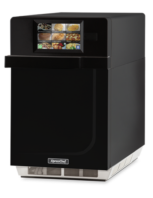 Amana MRX1BL XpressChef 3i 0.61 Cu. Ft. Black Stainless Steel Combination Oven - 208-240 Volts, 3600 Watts